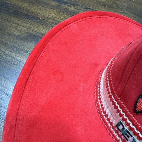 Vintage ajd New Jersey Devils Cowboy Hat Red Stetson Style‎ Rare